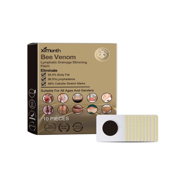 Fogyókúrás tapasz méhméreggel, 3-4 órás alkalmazás, 10x15cm, Ximonth