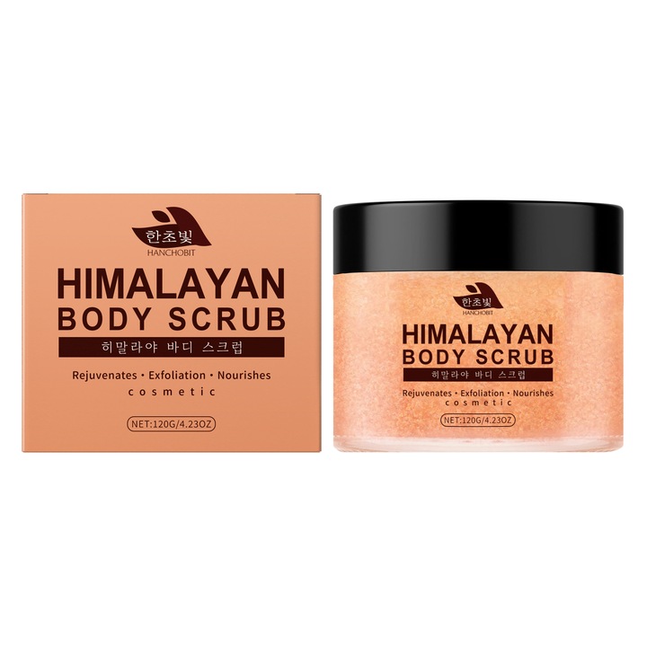 Himalája só testradír, HANCHOBIT, 120 g, gyengéd hámlasztó érzékeny bőrre