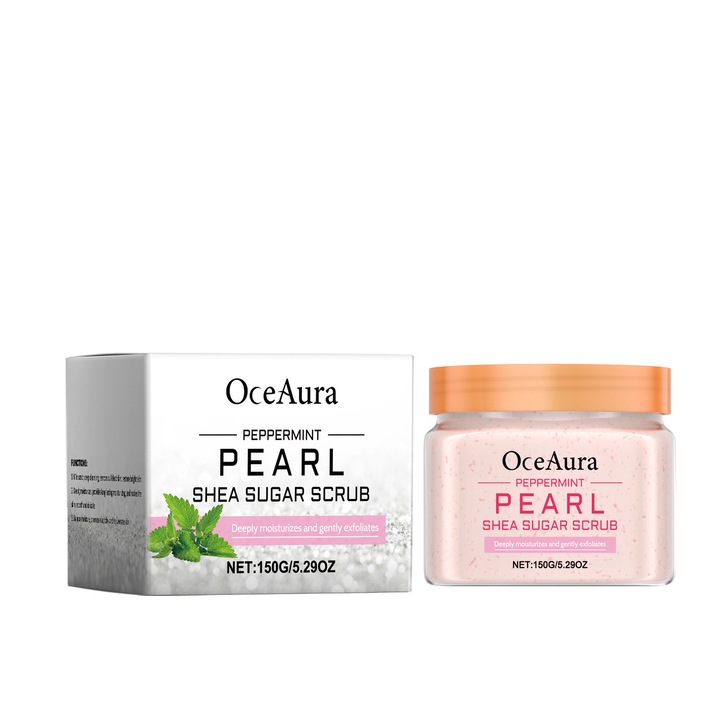 OceAura Mint Pearl testradír, shea vajjal és mandulaolajjal, 200ml