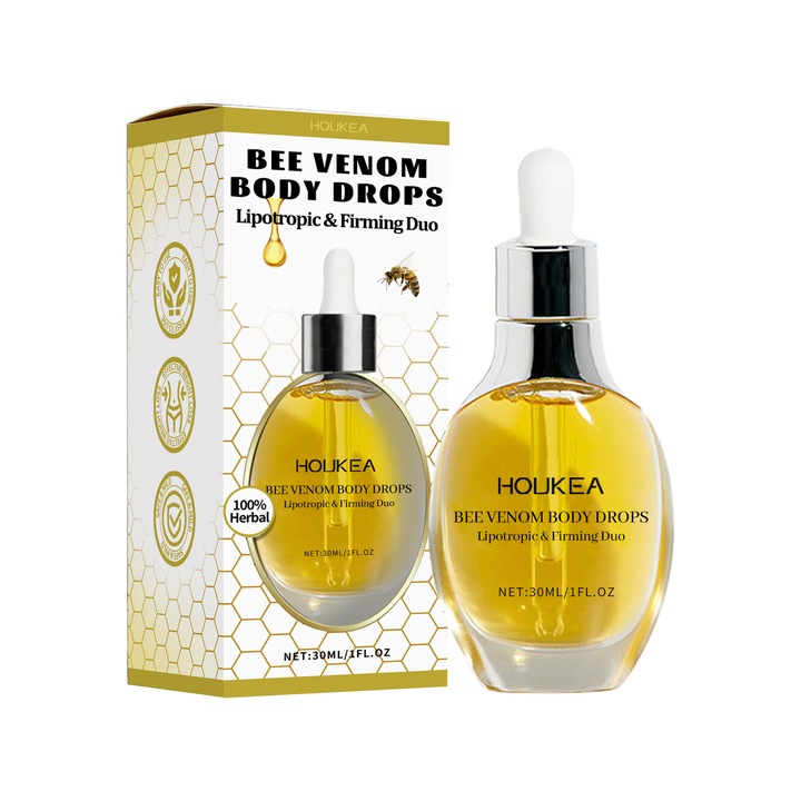 Houkea testápoló méhméreggel, feketebors kivonattal, ürömkivonattal, 200ml