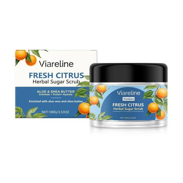 Viarelin Citrus testradír, hidratáló hámlasztó, 200ml