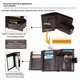Многофункционален портфейл от естествена кожа, с RFID защита, шоколадов цвят