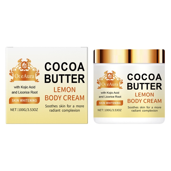 Hidratáló testápoló kakaóvajjal és citrommal, OceAura, 200ml