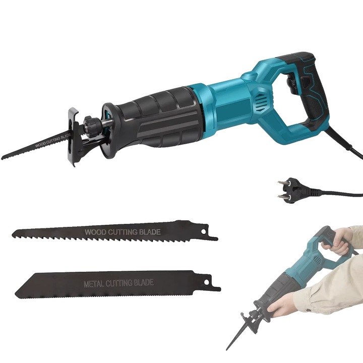 Fierastrau sabie, viteza variabila, 2 lame incluse, 1500W, 2800RPM