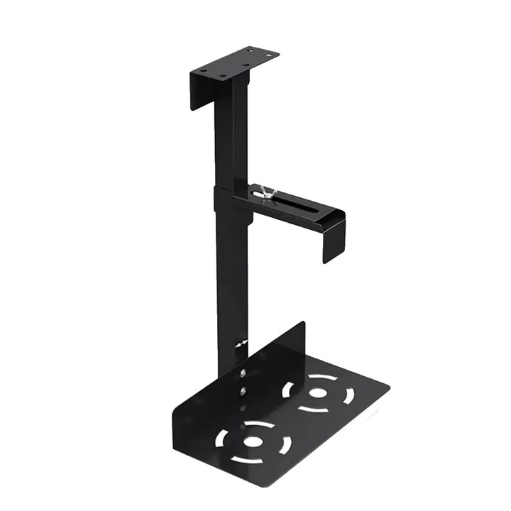 Suport carcasa PC, design ajustabil, economisire spatiu, negru, 13.5x23.5cm, inaltime 60cm