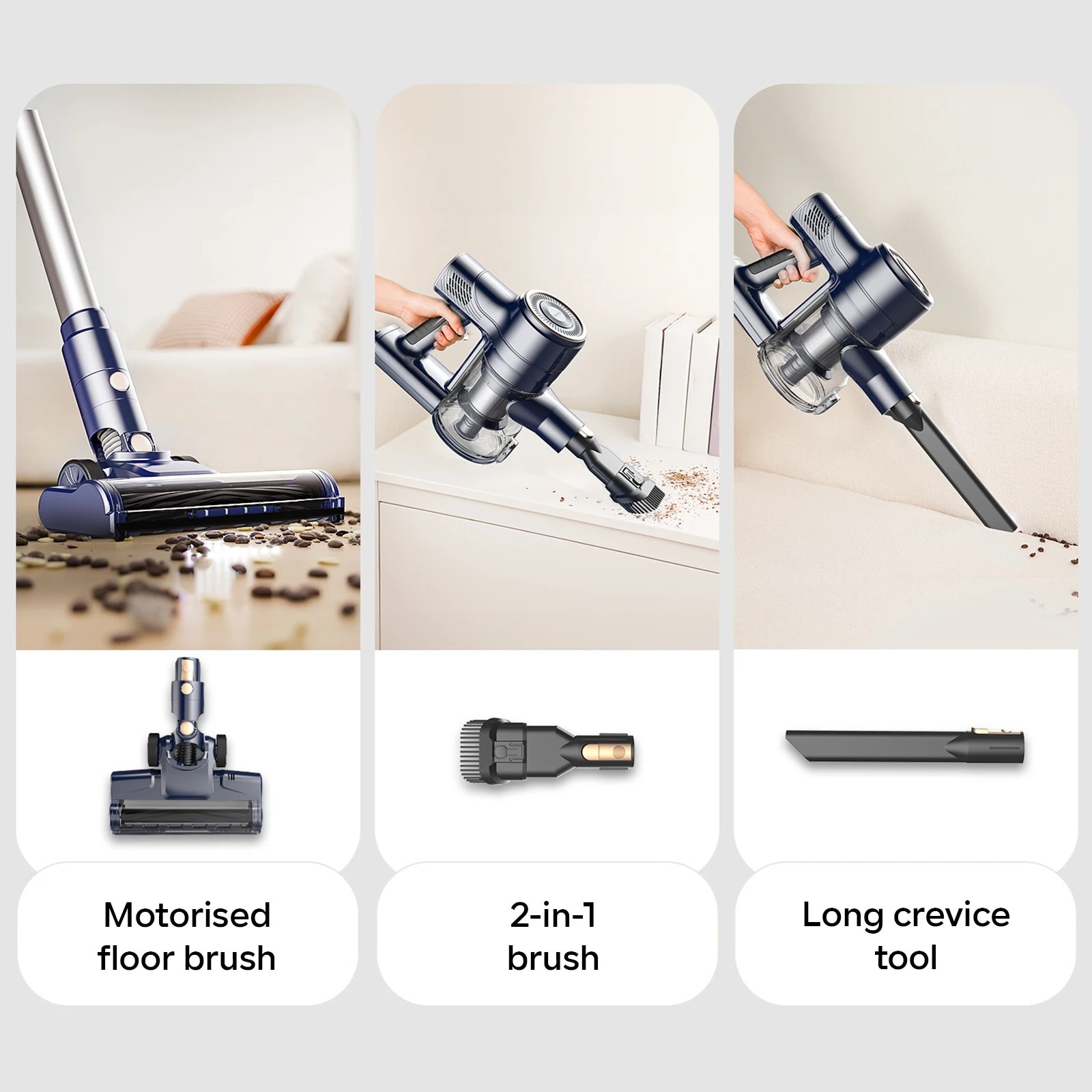 Aspirator cu filtrare HEPA, 600W, 6m cablu, albastru