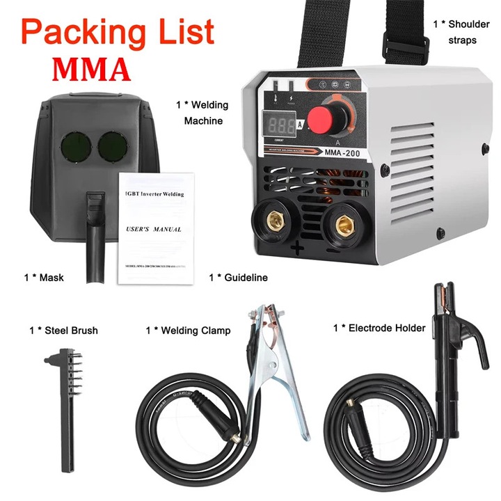 MMA hegesztőgép, IGBT DC inverter, Ívhegesztés, EU csatlakozó