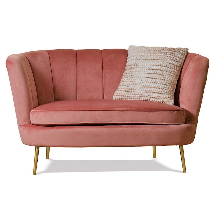 Canapea velur roz 130 x 78 x 73 h