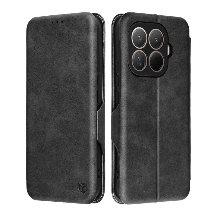 Husa pentru Xiaomi 15T Pro, SKYDDAR INNOVATION, Safe Wallet tip carte din Piele Ecologica, Suport Carduri, Inchidere Magnetica, set cu sticker, Negru