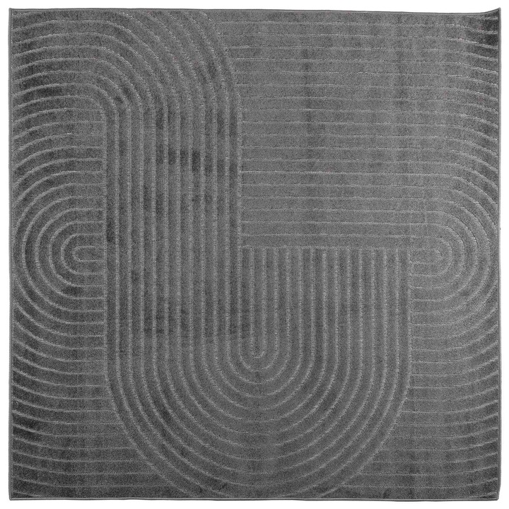 vidaXL Covoare de zona Patrat PALMERAS Antracit 200 x 200 cm Poliester