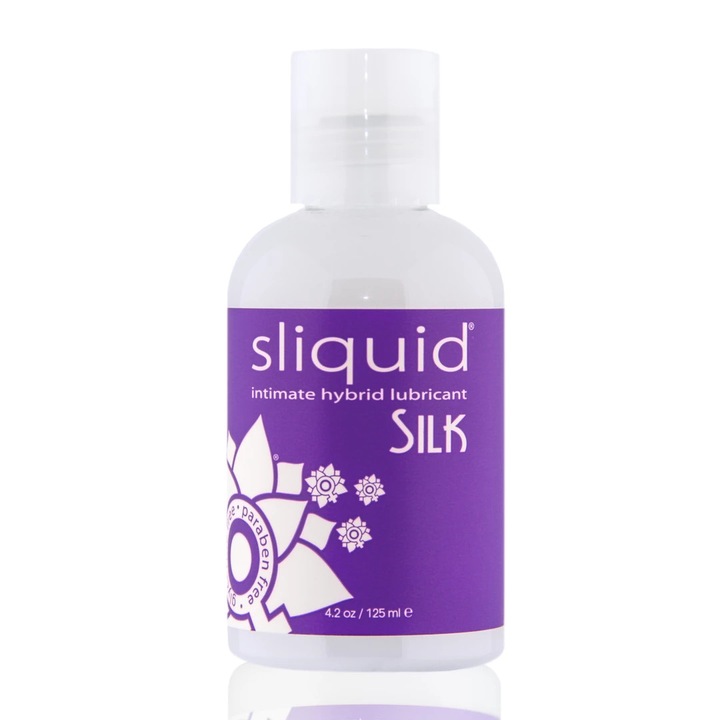 Sliquid Naturals Silk hibrid hidratáló gél 125 ml, glicerinmentes, illatanyagmentes, színtelen