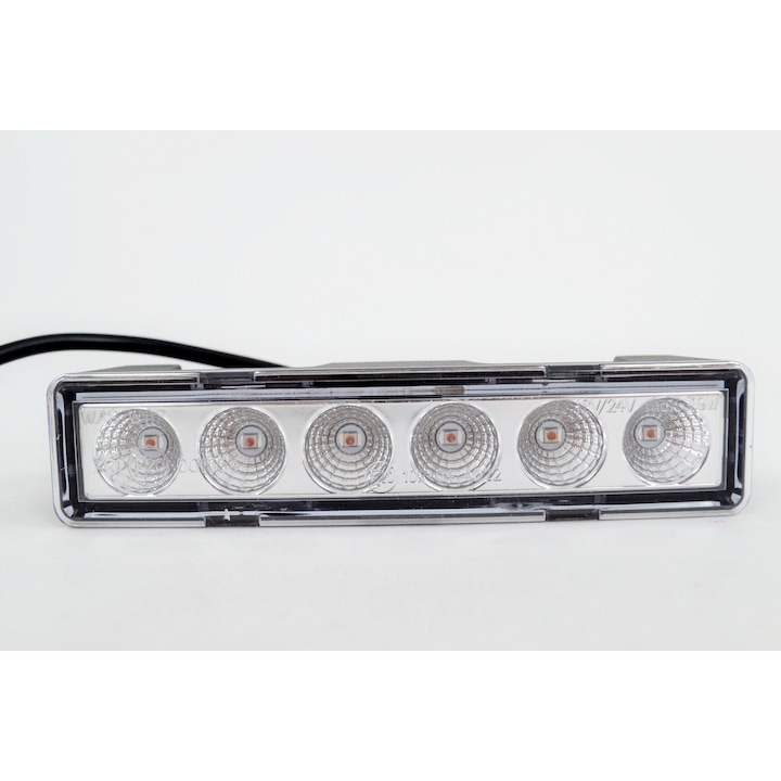 LED червена warning мигаща лампа (стоп), прозрачно стъкло, 3 функции