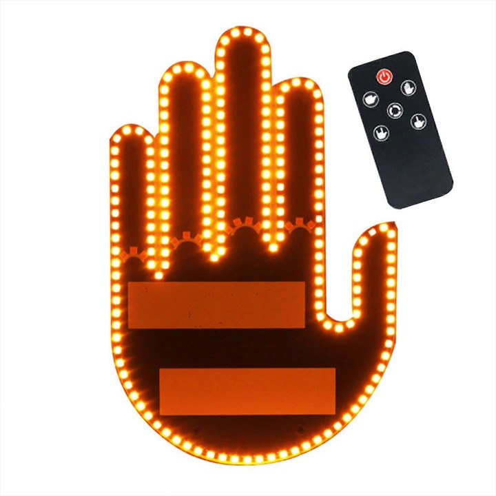 LED лампа за кола с управление с жестове, 17.5x17x3см, комплект с дистанционно управление