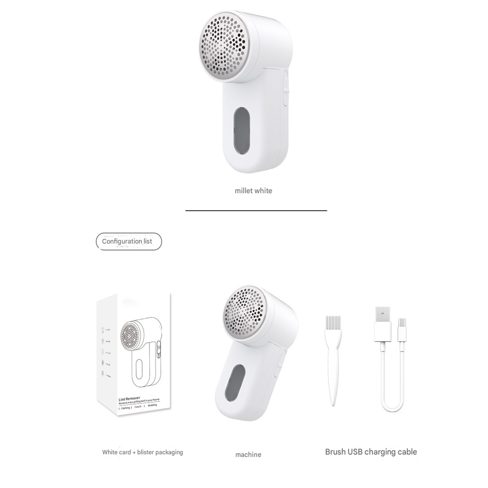 Aparat electric pentru indepartat scame, alb