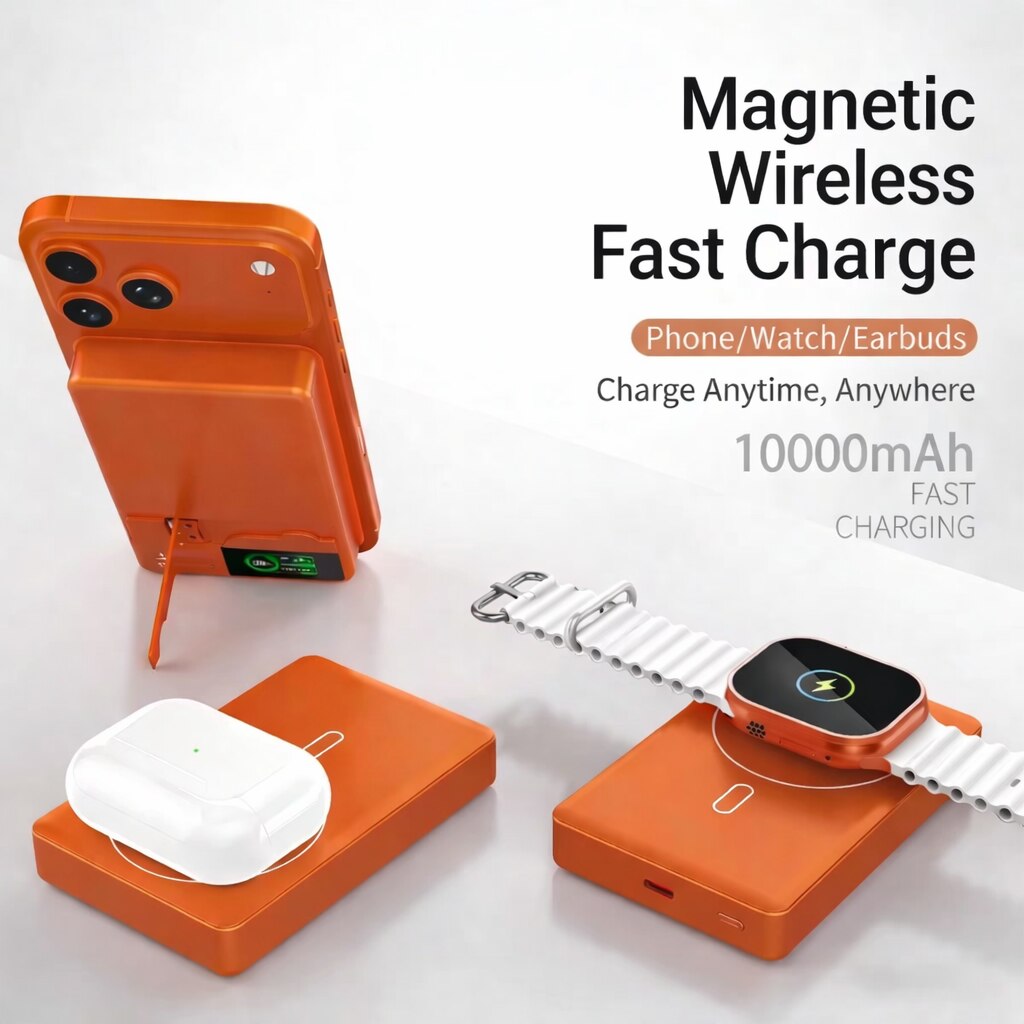 Baterie Externa Wireless Magnetica 3 In 1 ESL By Essential Level baterie-externa-wireless-magnetica-3-in-1-esl-by-essential-level