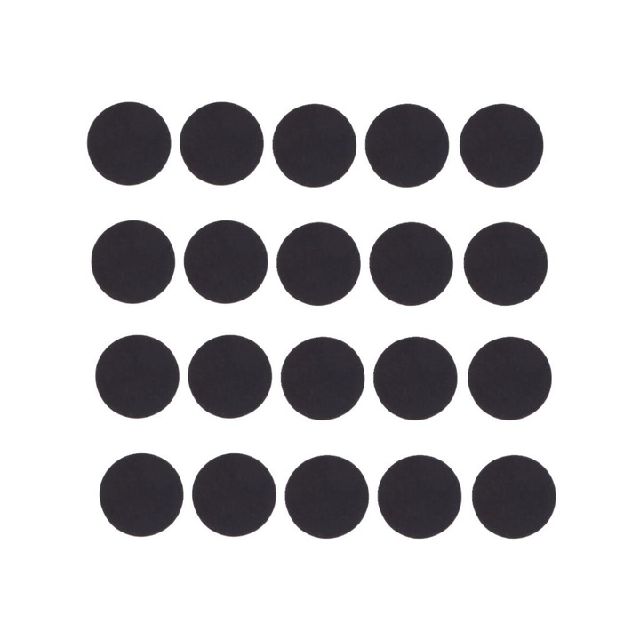 Buline magnetice autoadezive Dodaco, set 20 buc, 25mm, culoare negru