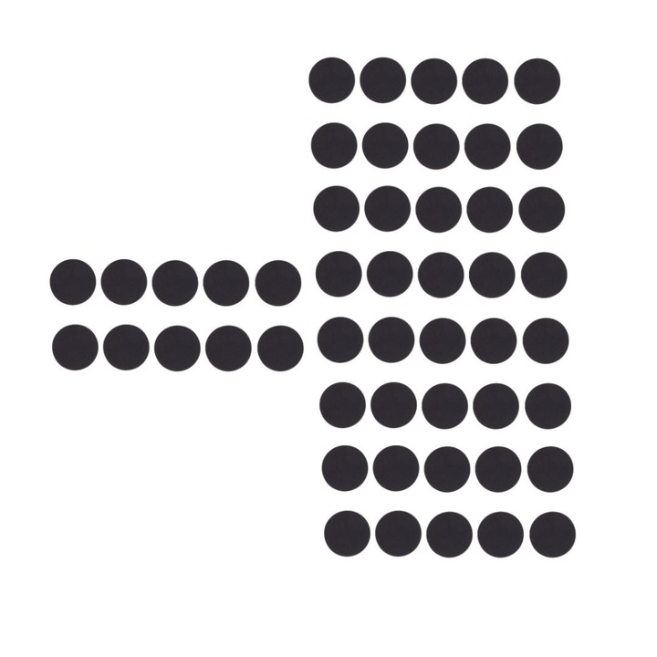 Buline magnetice autoadezive pentru fixare si organizare, set 50 bucati, diametru 25 mm