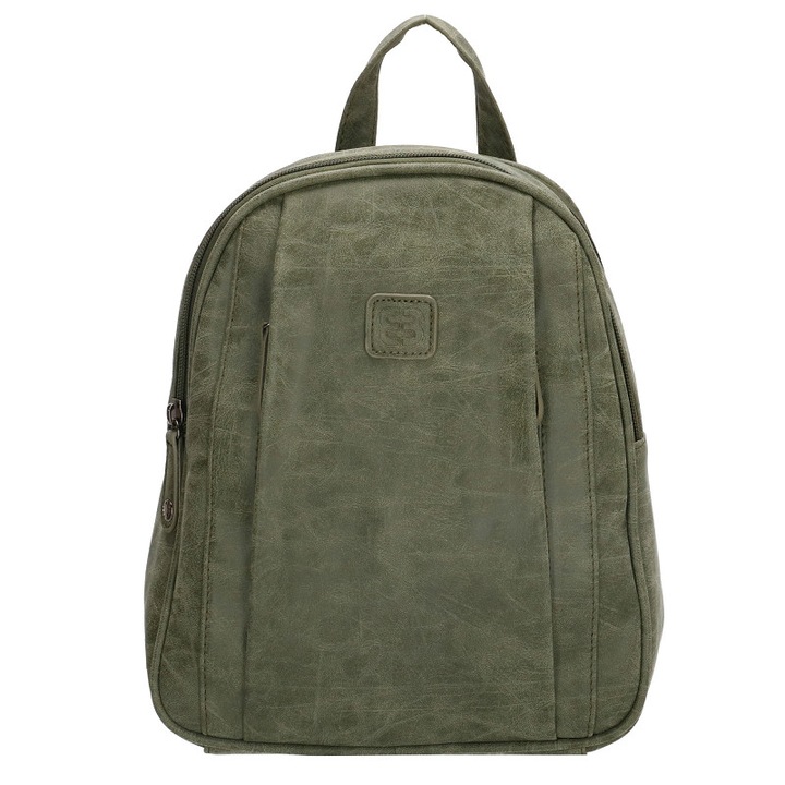 Rucsac de damă Enrico Benetti66169-029, Piele ecologică, Verde