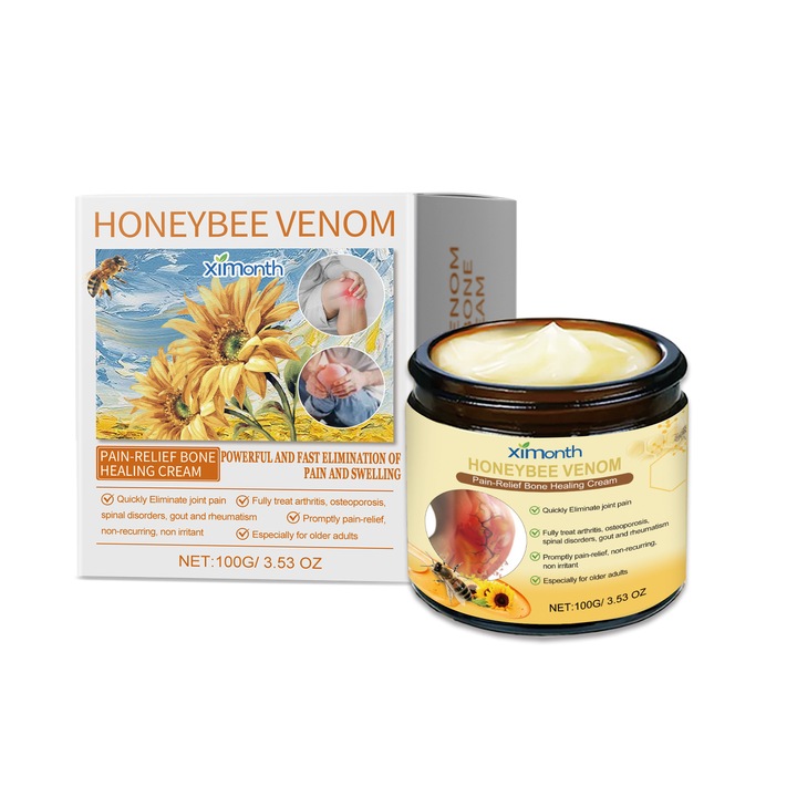 Ízületi krém méhméreggel, Ximonth, csökkenti a duzzanatot, helyreállítja a rugalmasságot