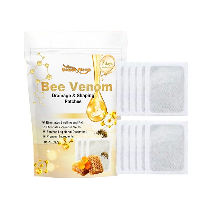 Plasturi de ingrijire a picioarelor South Moon, cu venin de albine si radacina de pelin, 8 ore, 10x15cm