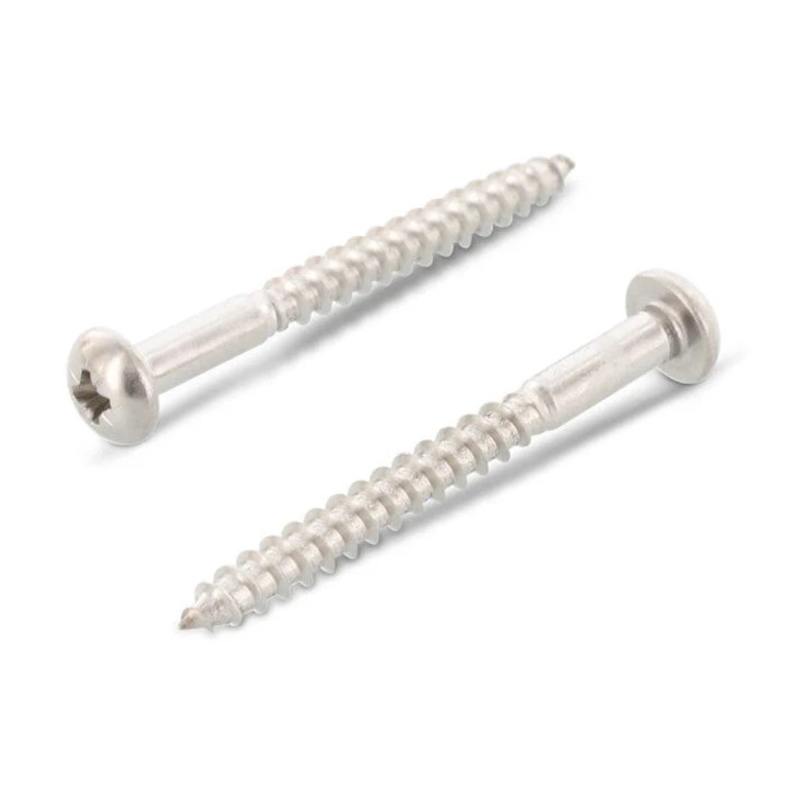 Set 200 Surub lemn dulgherie cap bombat cruce filet partial DIN 7996 - 3,5 x 20 Z mm