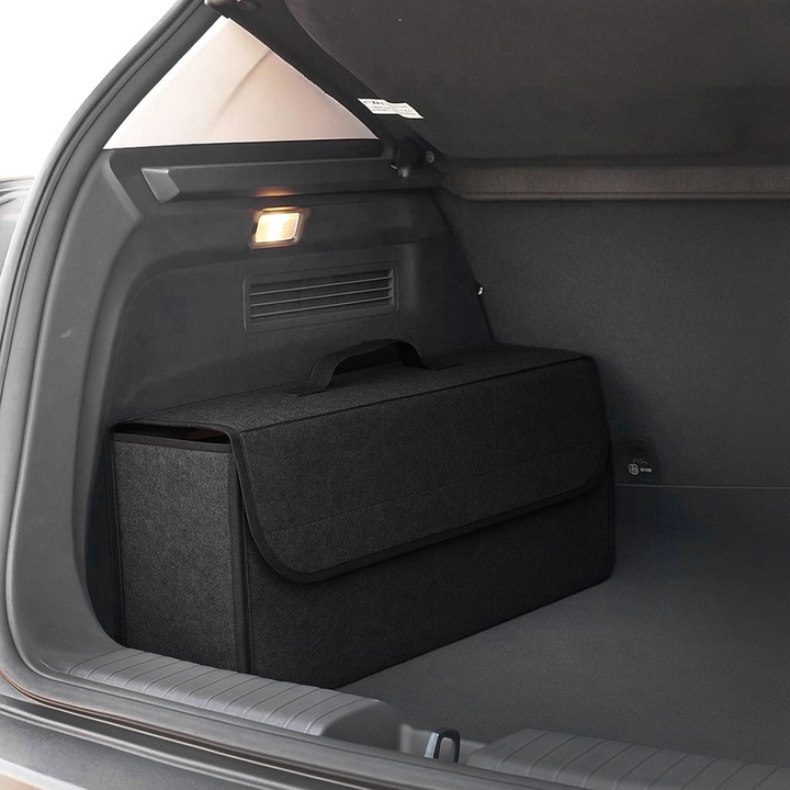 Autó csomagtartó rendszerező, antracitszürke, 50x17x27cm