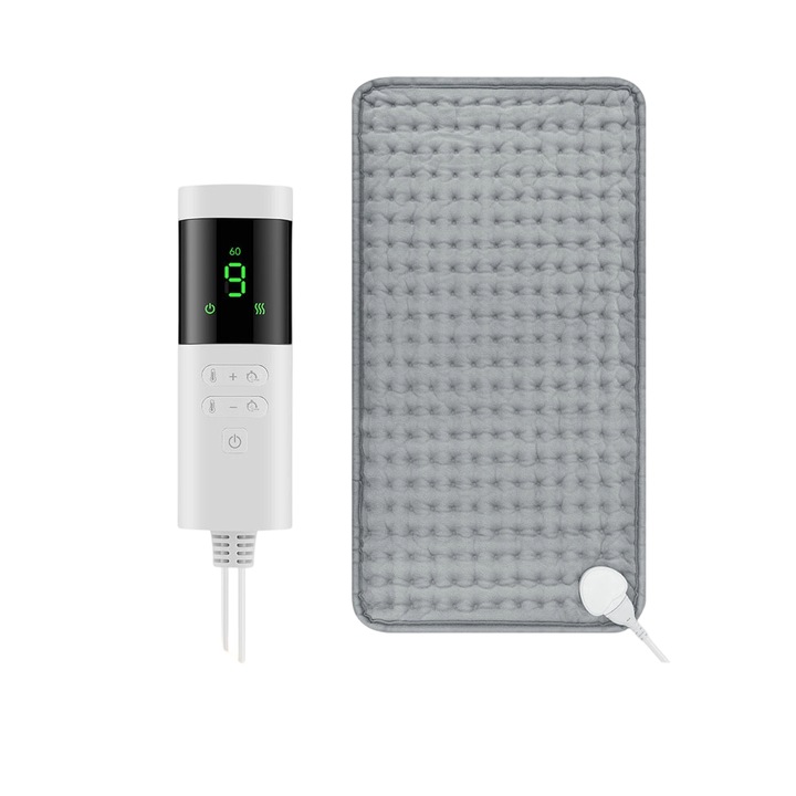 Patura electrica, control integrat al temperaturii, 43x84cm, design impermeabil, utilizare versatila