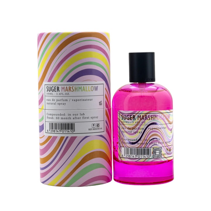Apa de parfum Suger Marshmallow Aro-Fac, EDP, Unisex, 100 ml