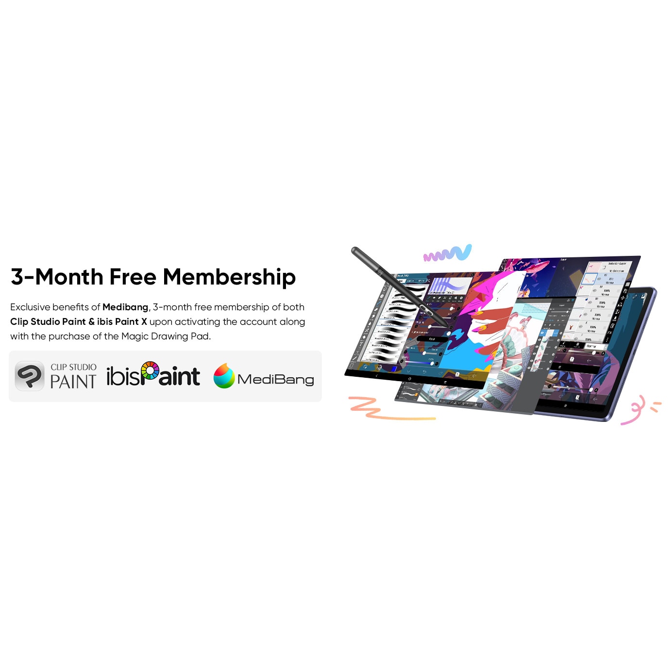 Tableta XP-Pen Magic Drawing Pad 12" Display 2K FHD, Stylus X3 Pro, 16K Nivele Presiune, Rezolutie 2160x1440, Android 12, 8GB RAM + 256GB, Wi-Fi, Include husa silicon