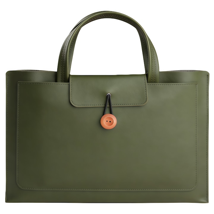 OIMG laptoptáska, egy rekeszes, műbőr, zöld, 16 hüvelyk