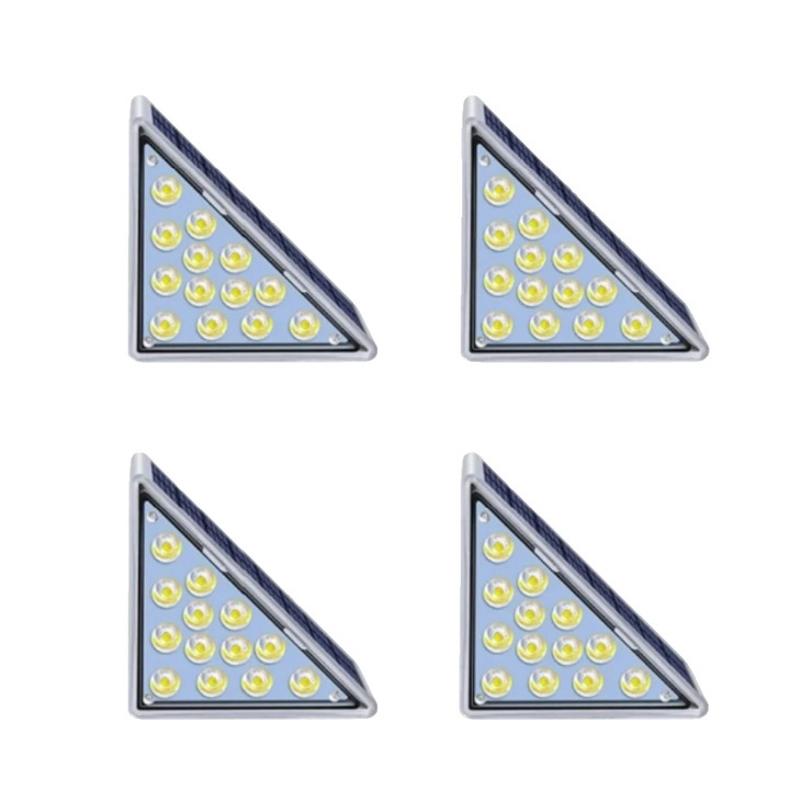 Lampi solare, 80 lumeni, set 4 buc, IP67, alimentare solara