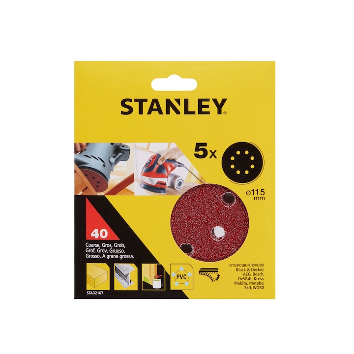 Disc Abraziv Pentru Slefuire Pentru Slefuire Cu Excentic, Velcro, 115Mm, P40