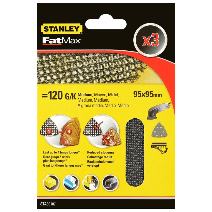 Set 3 Foi Abrazive P120, Delta Velcro