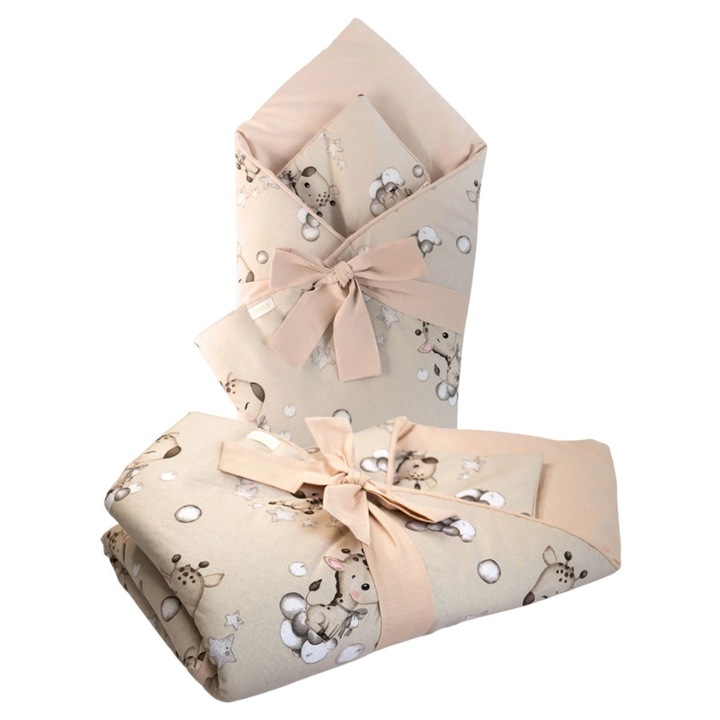 Patură pentru bebeluși, Neno, bumbac, antialergică, 75x75cm, multicolor