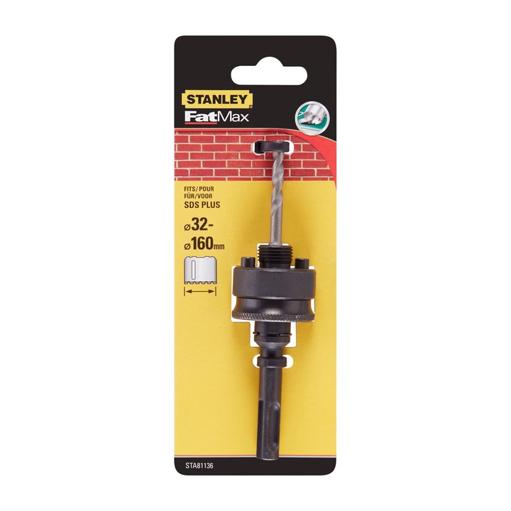 Adaptor SDS-Plus Stanley Fatmax, pentru găurire în zidărie, 32-160mm, 1 bucata