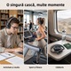 VeniSymlis® Casti wireless Open-Ear, dual driver (tweeter + woofer), Bluetooth 6.0, autonomie 20h, incarcare USB-C, microfon dual MEMS, design ergonomic din silicon, 185g, negru