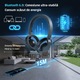 VeniSymlis® Casti wireless Open-Ear, dual driver (tweeter + woofer), Bluetooth 6.0, autonomie 20h, incarcare USB-C, microfon dual MEMS, design ergonomic din silicon, 185g, negru