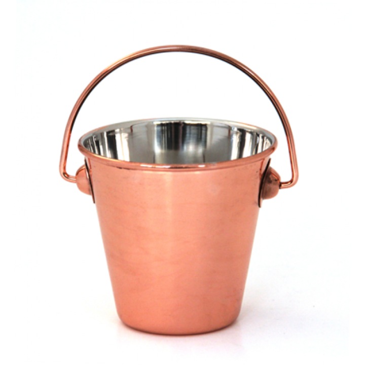 Mini galeata servire CULINARO inox cu strat cupru 7cm
