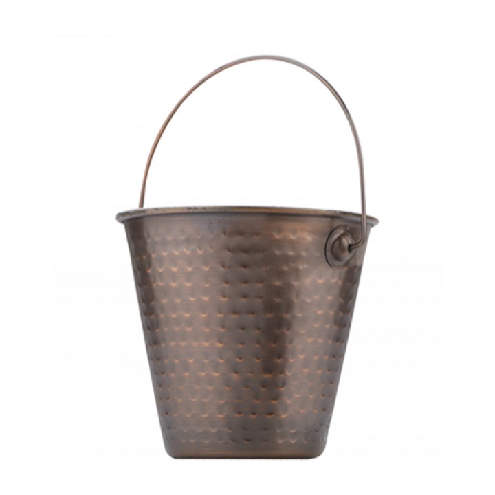 Galetusa cu relief CULINARO ANTIQUE pentru cipsuri, cartofi prajiti din inox cu strat cupru 13, 25xh12, 5cm 950ml