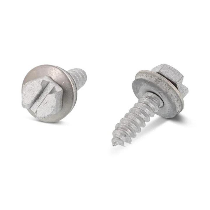 Set 500 Surub autofiletant cap hexagonal cu slot saiba EPDM - C 4,2 x 19 SZ, EPDM DIN 7976 - washer 12 mm