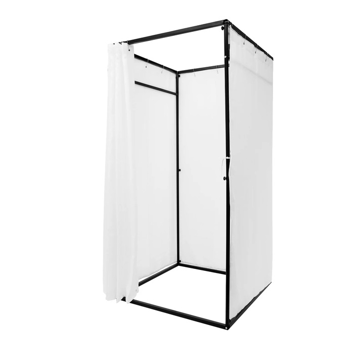 Cabina de proba, design independent, spatiu pentru 3-4 persoane, alb, 100x100x200cm