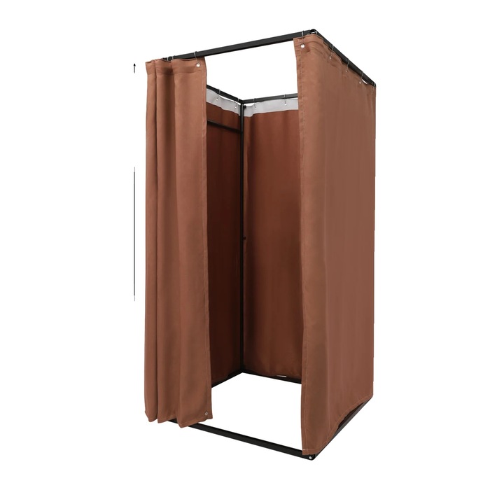 Cabina de proba, design independent, capacitate spatioasa, maro, 39.37x39.37x78.74 in