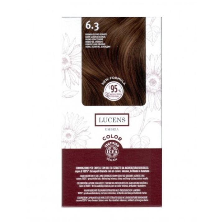 Vopsea fara amoniac Blond Inchis Auriu 6.3 Lucens Umbria