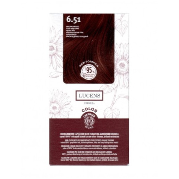 Vopsea de par fara amoniac Rosu Mahon Rece 6.51 Lucens Umbria