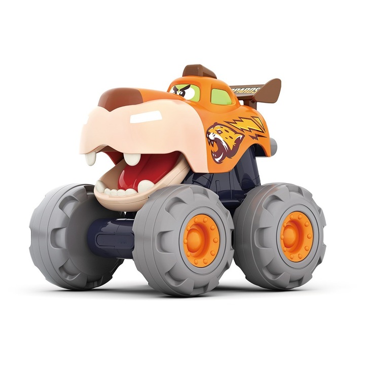 Masinuta Bebe, Hola, Monster Truck Leopardul Infuriat, multicolor, 15x17x15cm