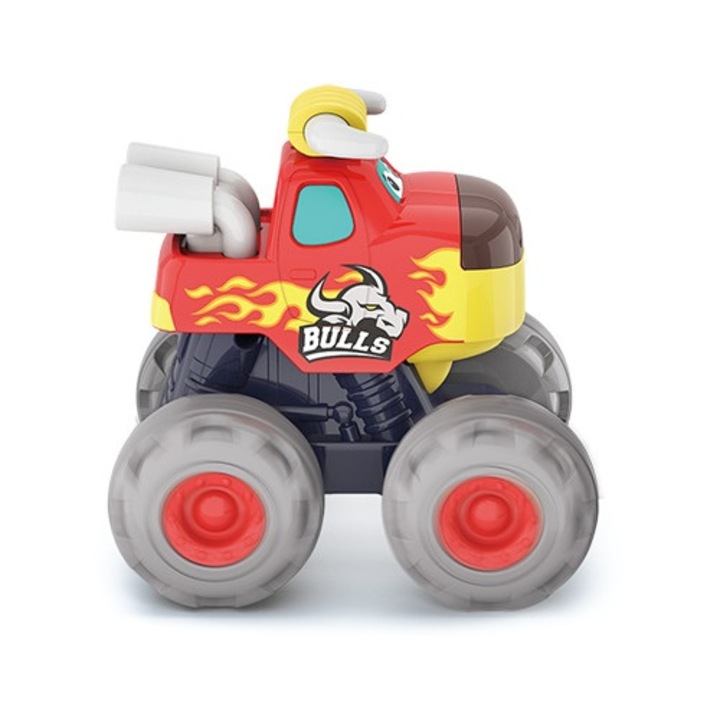Masinuta interactiva Hola, Monster Truck, multicolor, 15x17x15cm, pentru baieti