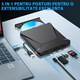 Преносимо външно DVD устройство, DONFANLIA, USB 3.0/Type-C, Черно, Plug and Play