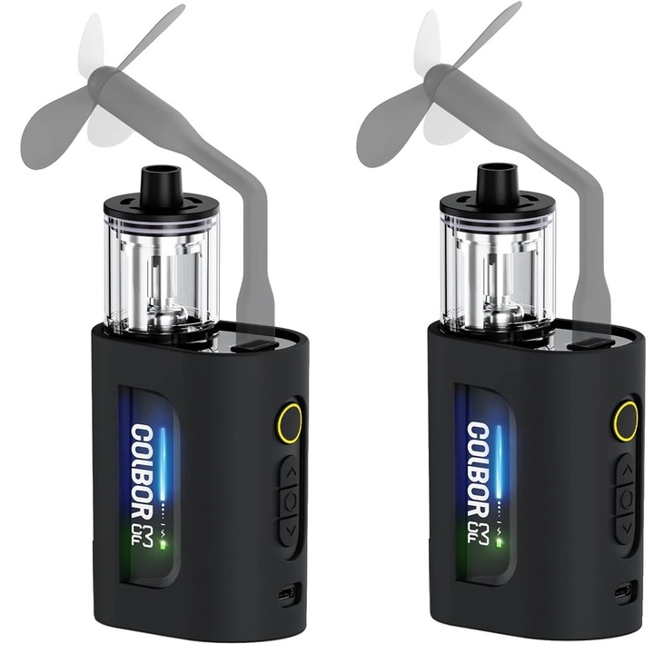 Echipamente de fum, 2 buc, design portabil, capacitate rezervor 13 ml, alarma supraincalzire