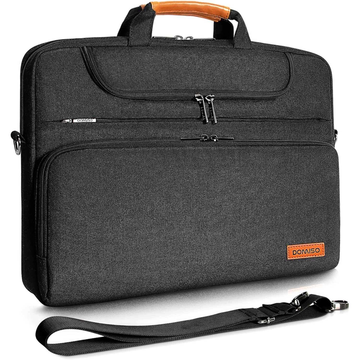 Geanta Laptop DOMISO cu Maner si Curea de Umar, Capacitate Mare - Potrivita pentru Laptopuri de pana la 35.5 cm
