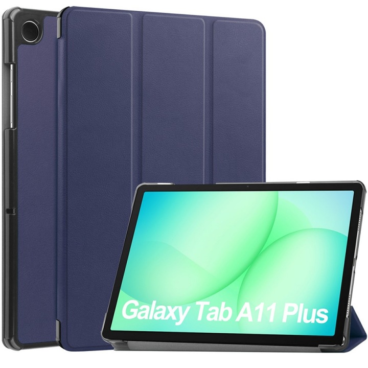 Husa Book Cover compatibila cu Samsung Galaxy Tab A11 Plus 2025, 11inch, Albastru inchis, TELGORBCS